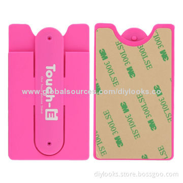 Silicone Material Smart Wallet Silicone Card Phone Holder for iPhone 6/iPhone 5/5C/5S